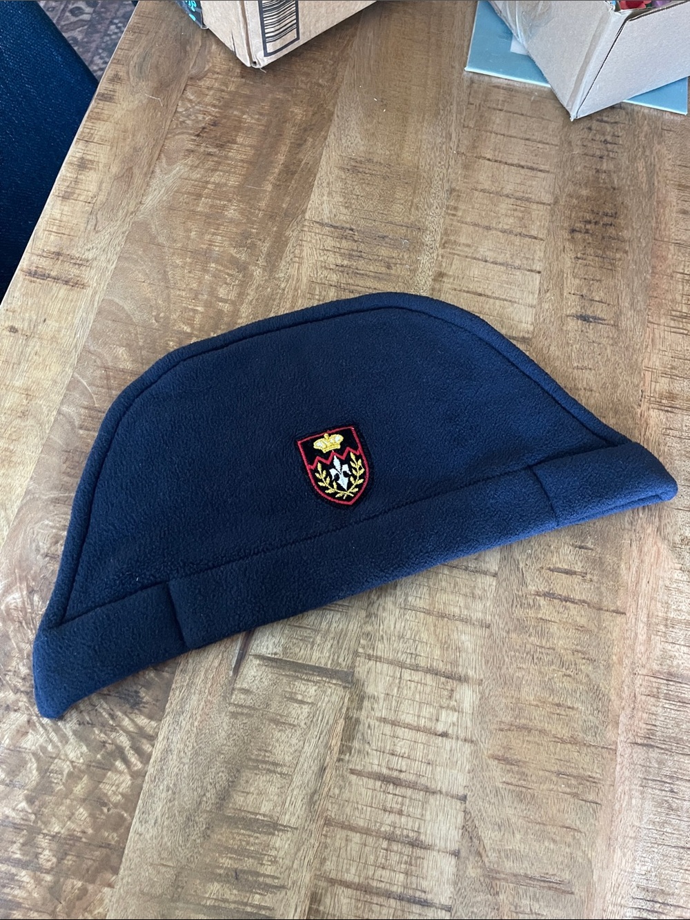 Lise’s Lids Vintage Fleece Beanie Military Style Made in USA New Castle Colorado